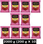 BLK Foods 2Kg Crushed Flakes - Red Hot Chili | Kutti Laal Mirch | Small Chili Flakes (200g x 10)