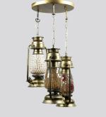 Devansh Multicolor Metal Hanging Lantern - Pack Of 3