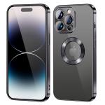 RJR iPhone 14 Pro Max (6.5 Inch) Electroplated Logo View Back Case Cover |Slim Shockproof|Super Soft TPU|Raised Edges |Anti-Shock | Anti-Yellow Back Case Cover for iPhone 14 Pro Max (6.5 Inch)-Black