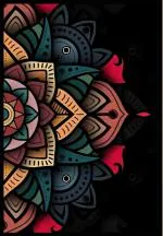 PRAGYA PICTURES Wooden Black Mandala Art Wall Photo Frames - 12 X 18