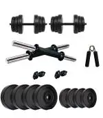BEACON INTERNATIONAL 20 KG ADJUSTABLE DUMBBELL SET, GYM AND FITNESS KIT (5 KG X 4 ) WITH HAND GRIPPER