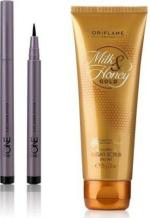 SMART BEAUTY Oriflame The One Eye Liner Stylo 0.8 ml (BLACK) with MILK & HONEY SUGAR SCRUB Scrub (75 g) (2 Items in the set)