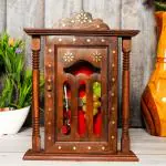 Naayaab Craft Sheesham Wood Key Holder Hand Carved Wall Stylish Key Stand | Key Hanger | Key Chain Holders for Wall