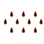 Comet Busters Maroon Tear Drop Bindi For Women