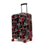 uppercase Black Check-in Hardsided 8 Wheel Trolley Suitcase Bag