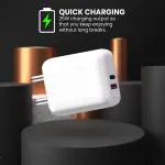 iAir C9 Dual USB Wall Adapter 3.0A Type c Fast Charging Adapter Charger Compatible for vivo, Oppo, Realme, Xiaomi - White