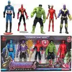 THE RED BABY Super Hero Action Figure Toys Set of 5 Action Figure Toys for Kids Superheroes Toys (Set of 5 Action Figures)