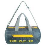VERTEX Duffle Bag Gym Bag Grey Travel Bag for Campaign | Waterproof Swimming Bag | Activity Bag| Stylish Sports Bag with Front Pocket for Men & Women | Multipurpose Small Duffle Bag-Grey