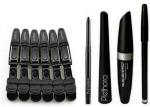 Plethora Eyeliner, Mascara, Eyebrow Pencil, Kajal Pencil Black & Black Crocodile Clips, Sectioning Clips. Hair Clip