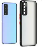 RUNICHA Back Cover for Tecno Camon 17 Pro, Camon 17 Pro (Black, Camera Bump Protector, Pack of: 1)