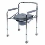 Arcatron 3-in-1 Commode Chair for Toilet Use, Easy to Use Portable Toilet Chair for Adults, Height Adjustable and Foldable Toilet Seat for Old Age People, Strong Frame Potty Chair for Adults, Made in India