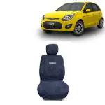 Kingsway Towel Fabric Car Seat Covers for Ford Figo, 2008 - 2014 Model, Material: 100% Cotton, Color : Grey, Complete Set of All Seats (Car Specific Front + Rear Seat Covers)