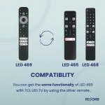 RESORB LED 469 Voice Remote Control for TCL Android TV Mini-LED QLED 4K UHD Smart TV with 6 Shortcut Buttons Netflix, Prime Video, YouTube, Guard, Media and TCL Channel