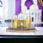 Pooja Creation Store PCS Crystal Taj Mahal Gift Decorative Showpiece - 10 cm (Glass, Multicolor)