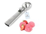 Kuber Industries Silver Stainless Steel Spring Trigger Ice Cream Scoop