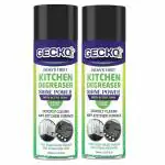 GECKO Most Advanced Powerful Magic Kitchen Cleaner Degreaser, Non-Flammable Nontoxic Removes Tough Stains, Foam Based Kitchen Degreaser, All-Type Kitchen Surface Clean, Glass Stove Top Cleaner, Kitchen Oil Stain Remover, Chimney Degreaser 200ml Pack of 2