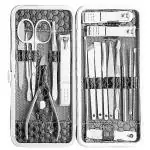 MAPPERZ Professional Manicure Kit/ Stainless Steel Grooming Set With Leather Case (18 in 1)