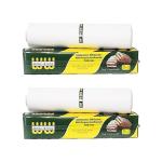 WRAP WINKS Multipurpose Food Wrapping Paper 25+5 Meter Greasproof Breathable and Plastic Free Keeps Food Fresh - White (Pack of 2) (25+5 Meter)