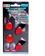 PS4 Thumbstick L2 R2 Trigger Extended Button Analog Enhanced Thumb Grips for PS4 Controller -Red