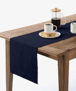 Lushomes Table Runner, For 8 Seater, Center Table, dining table decorative items, For Living Room, Cotton Dinning Coffee and Tea Table Runner, 13x98 Inches, Ribbed (N Blue, 13x98 Inches, Pack of 1)