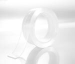 Pmw - Double-Sided Nano Gel Tape Adhesive Silicone Grip Tape for Walls - Washable Reusable Strong Sticky Tape - 3 Meters Roll Pack of 1