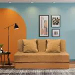 TAPODHANI Sofa Cum Bed Sofa Bed 4 X 6 Feet Single Seater for Living Room-GOLDEN