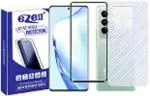 eZell Combo Pack FULL TEMPERED GLASS Edge to Edge + Back Screen Protector for VIVO V27 PRO 5G (Transparent), Ultra clear, 3D Carbon Fibre Ultra-Thin with wet & Dry Wipes