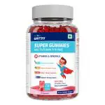Gritzo Super Gummies, Multivitamin for Kids, 21 Vitamins & Minerals, Zero Added Sugar, Natural Strawberry Flavour, 30 Gummies