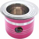 aleksha Set of 5 Induction and Gas Stove Compatible color Tope Cookware Set PINK COLOR Induction Bottom Cookware Set (Stainless Steel, 5 - Piece)