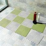 JANKI FASHION STORE 16 Pack Drainage Interlocking Floor Mats, Non-Slip Shower Bathroom Pool Tiles for Flooring, Soft PVC Splicing Modular Cushion Mat, Vented Floor Tile for Locker Room Basement Stairs