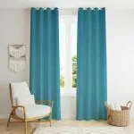 PROZONE Luxury Velvet 80% Blackout Curtains | Room Darking Parda | Latest Modern Parde | Premium Screens for Home Office Living Room Hall,5x4 feet,1Pcs,Blue