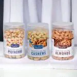 JJ Crunch N Munch Combo Pack of Roasted and Salted | Almonds, Cashews and Pistachio | 250 Gms Each | Pack of 3