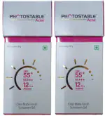 FLAY photostable acne clear matte finish sunscreen gel - 50G| SPF 50+| PA +++( pack of 2)