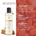 KHADI NATURAL Almond and Saffron Herbal Moisturizer 100% Natural Ingredients (Pack 1, 210ML)