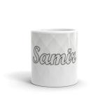 Rish Samir Printed White Ceramic Coffee Mug, 350 Ml