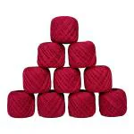 CORIOX Crochet Thread Set of 10 Ball Crochet Cotton Thread Yarn for Knitting and Craft Making. Size 20 Gram 55 to 60 mtr Approx (Pink)
