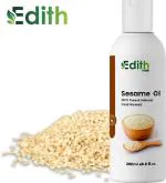 Edith Naturals Sesame Carrier Oil for Skin & Hair Growth, Pure, Natural, Cold Pressed Hair Oil (200 ml)