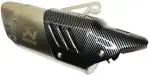 OBEROIS TRADERS Akrapovic Racing Sports Silencer / Exhaust Muffler Pipe with Carbon Fiber Plate Universal For Bike Universal For Bike Slip-on Exhaust System (Stainless Steel)
