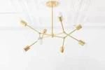 Woke Contemporary Chandeliers Y Design 8 Light Chandelier Ceiling Lamp (Gold)