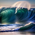 Love Creation A4 Size poster print for creative wall art- ocean-s-motion-5763( Sticker)