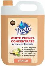 LIZZLA Floor Cleaner Liquid Removes Stains, Kills 99.9% Germs, Tile, Floor & Ceramic, Kitchen and Bathroom Vanilla White Phenyl Concentrates Vanilla (5 L)