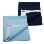 Luvlap Blue Instadry Extra Absorbent Dry Sheet Bed Protector (0 M Plus) 50 X 70 cm Pack Of 2