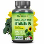 Nutrainix Organic Vitamin D3 From Lichen & Mushrooms 90 Vegetarian Capsules