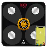 ActiveX Savvy Smart Bluetooth Body Composition Scale, Body Weight BMI II Free ActiveX App, Fit-Kit & Measuring Tape