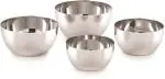 NEELAM Stainless Steel 5 18G JK Vati, 150 ml, Silver, Set of 4 Stainless Steel Vegetable Bowl (Silver, Pack of 4)