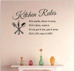 DECOR VILLA WALL STICER Kitchen Rule(PVC Vinyl,Size-58 CMX40 CM)