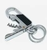 Jdp Novelty Multicolor Metal Stylish Corkscrew Wine Bottle Opener Keychain