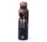 ZS IMPEX Pure Copper Modern Art PUBG Printed Water Bottle, for Kids, Yoga Ayurveda Healing, 1000 ML (Design -21)