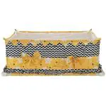 Motherhood Yellow Cotton Baby Hammock Ghodiyu Swing Cradle With Mosquito Net Cover And Zipper