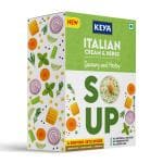 Keya Fresh and Delicious Italian Soup | Cream & Herbs | Instant Mix | Savoury & Herby | No Added Preservatives | No Chemical | Serves 4| 44g
